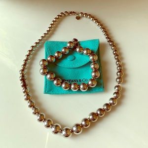 Tiffany & Co. graduated ball necklace and bracelet